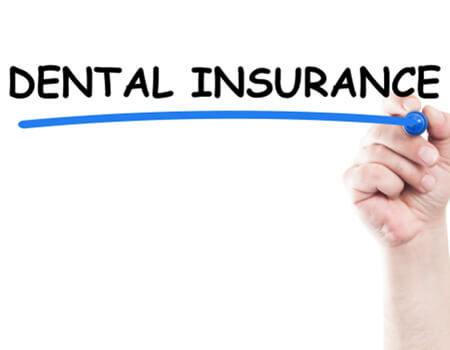 dental insurance underlined in blue